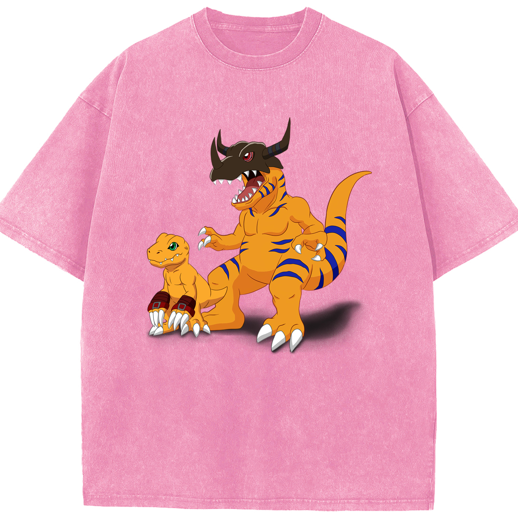 （画像用） Digimon デジタルモンスター/デジモン 綿100% ヴィンテージ風 半袖Tシャツ（フロントプリント）